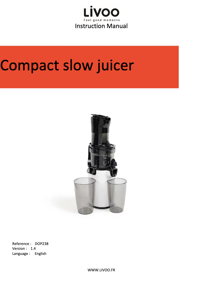 Página 1 del manual Manual de usuario Livoo DOP238