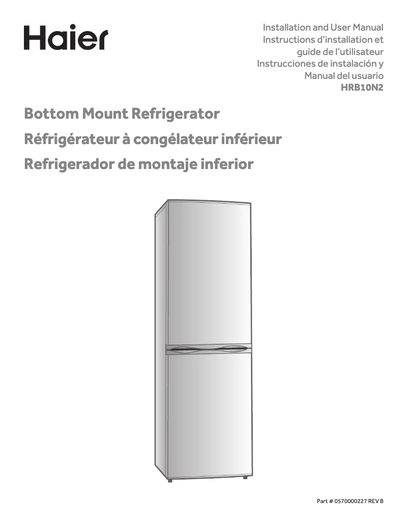 Imagen de la primera página del manual del dispositivo HRB10N2