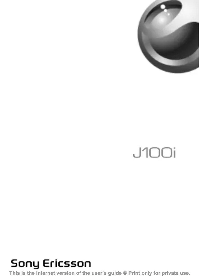 Imagen de la primera página del manual del dispositivo J100i