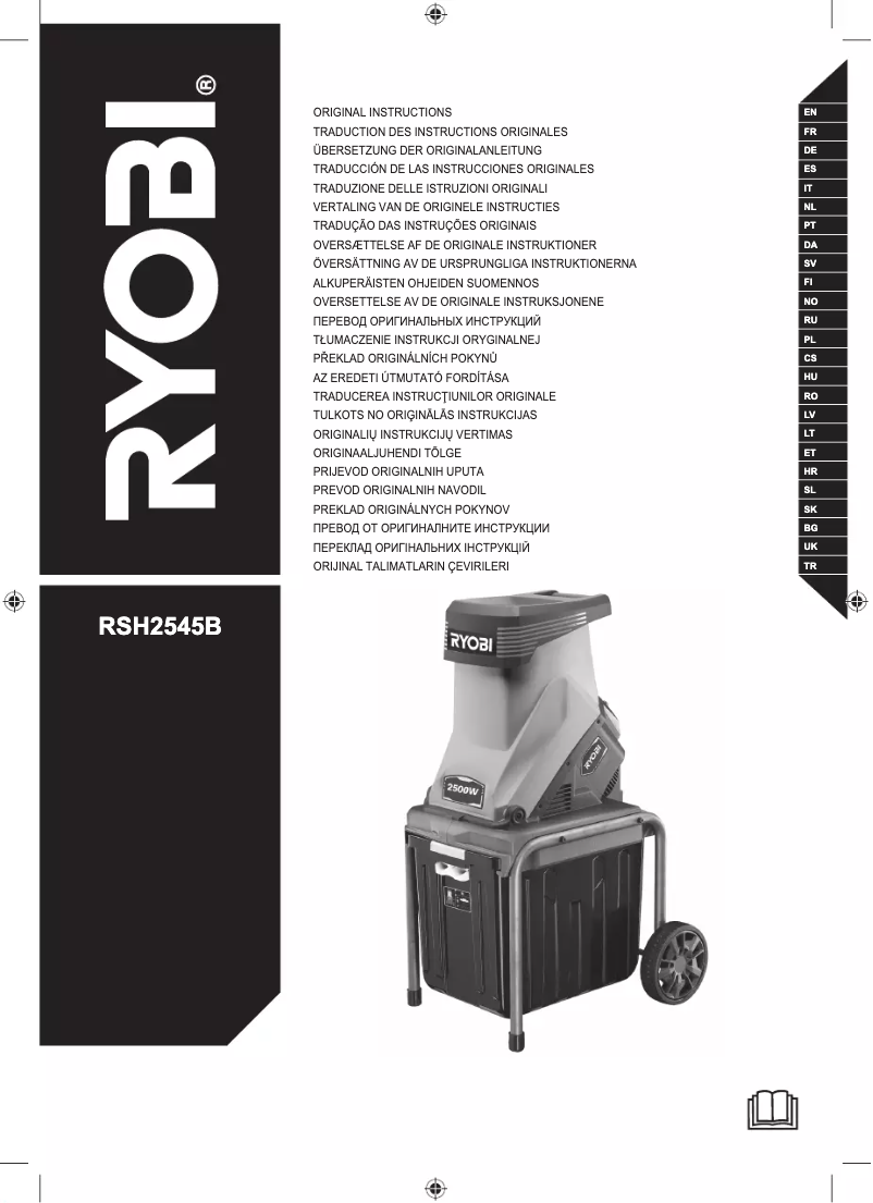 Página 1 del manual Manual de usuario RYOBI RSH2545B