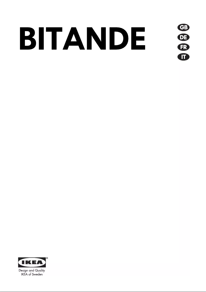 Página 1 del manual Manual de usuario Ikea BITANDE