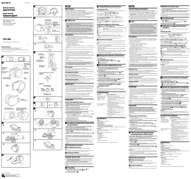 Página nº 1 - Manual de usuario Sony SPK-WB