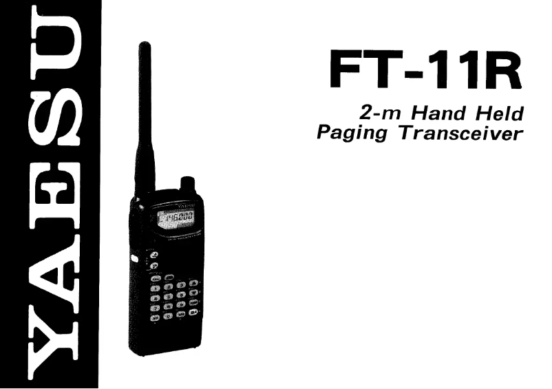 Imagen de la primera página del manual del dispositivo FT-11R