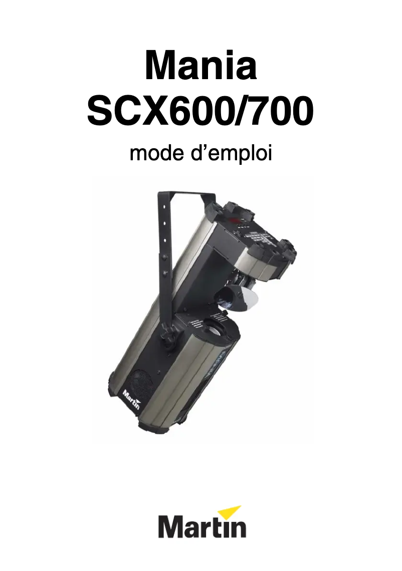 Imagen de la primera página del manual del dispositivo Mania SCX700