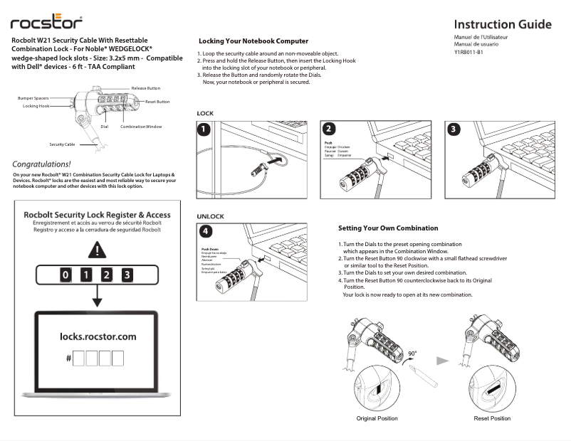 Imagen de la primera página del manual del dispositivo Rocbolt W21