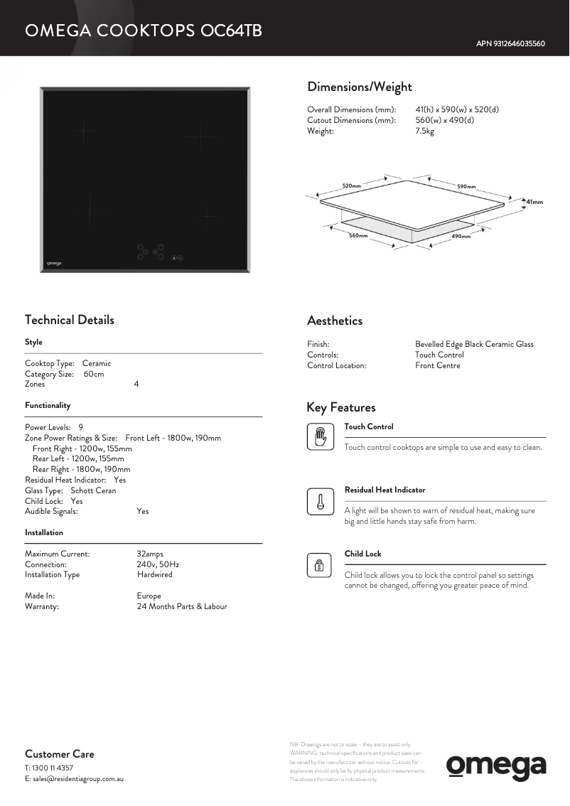 Imagen de la primera página del manual del dispositivo OC64TB
