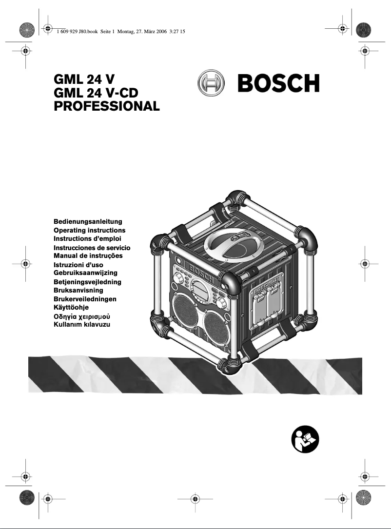 Página nº 1 - Manual de usuario Bosch GML 24 V-CD