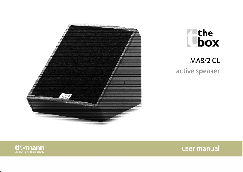 Página 1 del manual Manual de usuario The Box MA8/2 CL