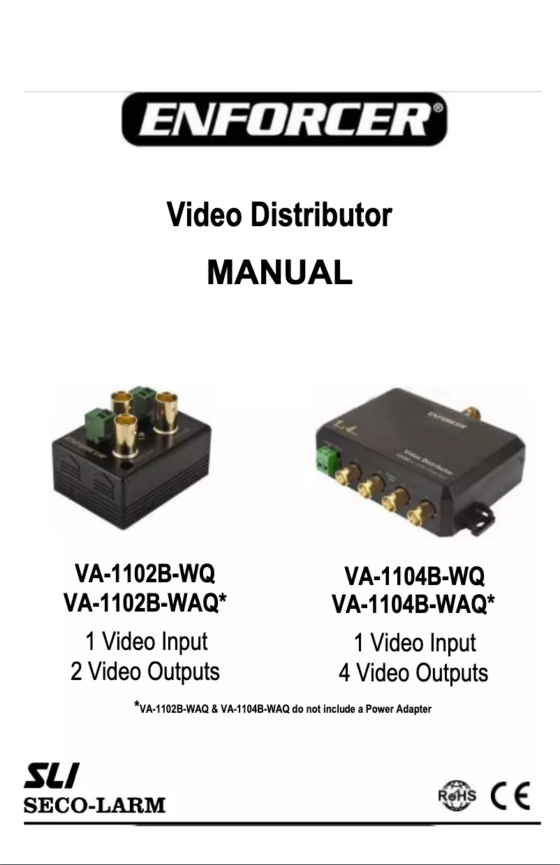 Imagen de la primera página del manual del dispositivo VA-1104B-WQ