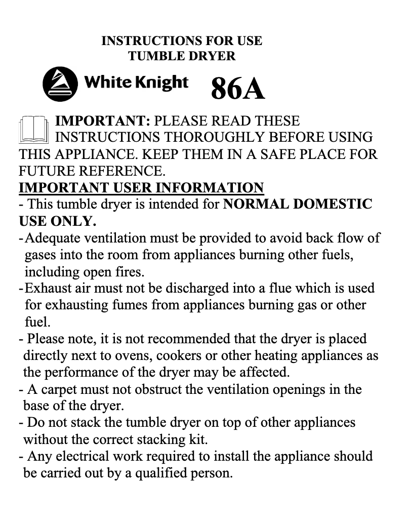 Imagen de la primera página del manual del dispositivo C86A7B-S-W