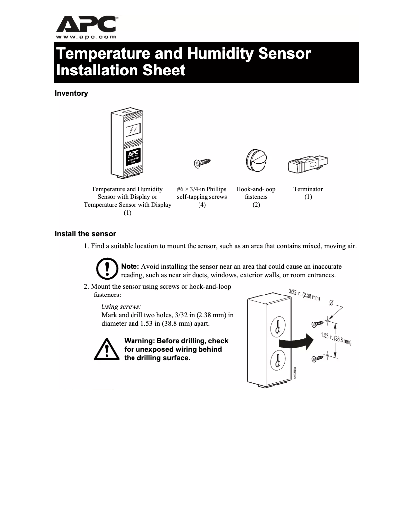 Imagen de la primera página del manual del dispositivo AP9520TH