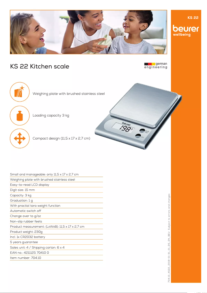 Imagen de la primera página del manual del dispositivo KS 22