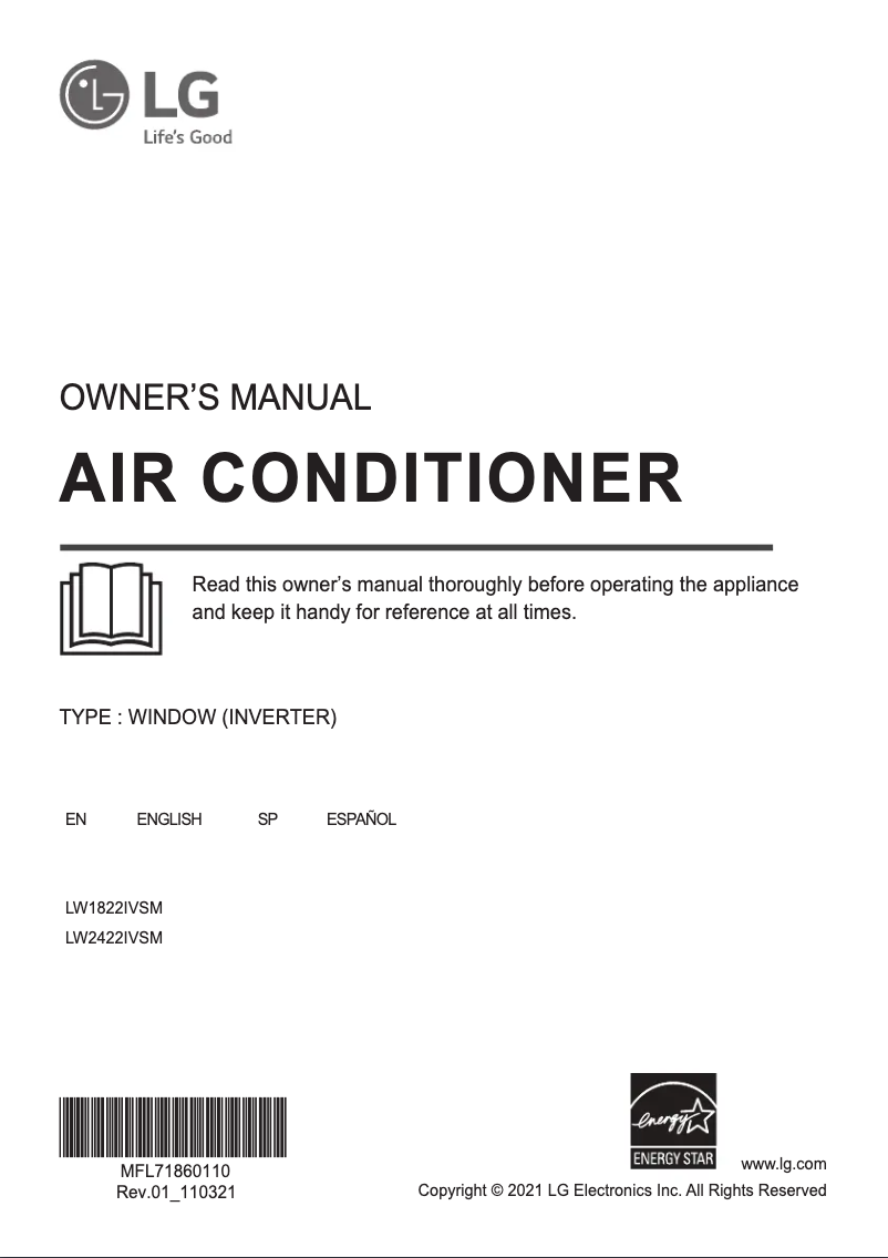 Página 1 del manual Manual de usuario LG LW1822IVSM