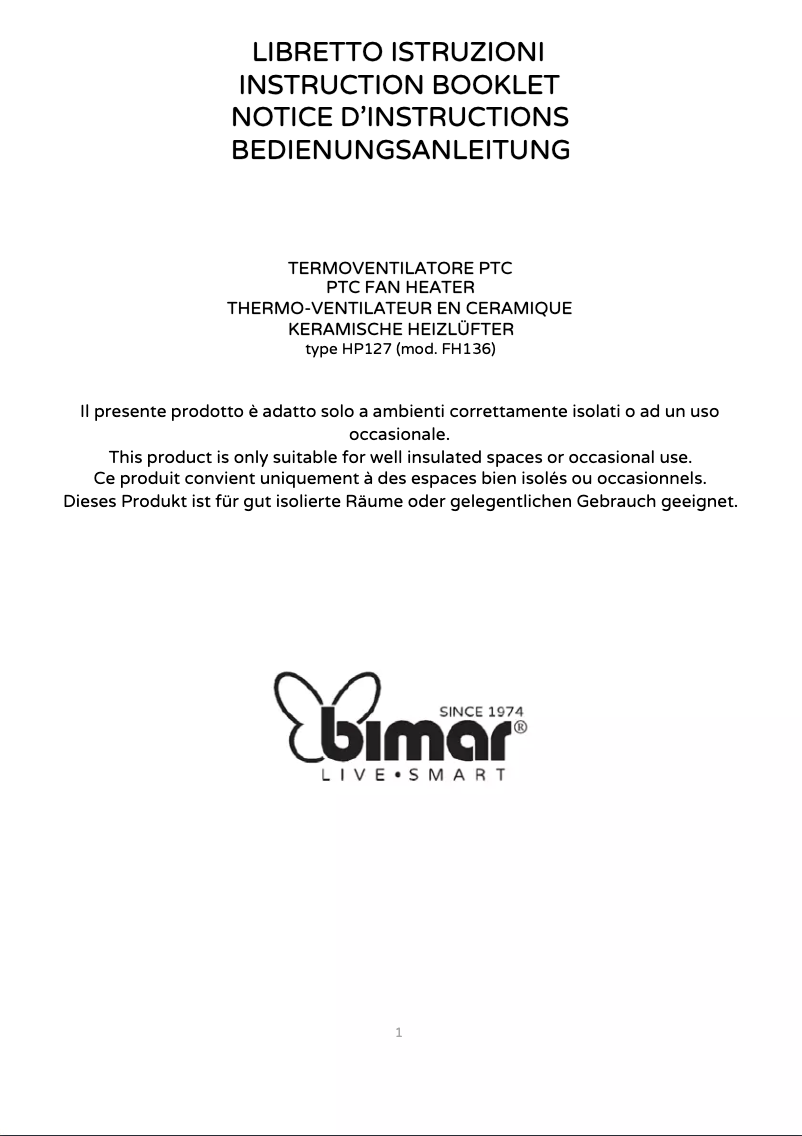 Página 1 del manual Manual de usuario Bimar HP127
