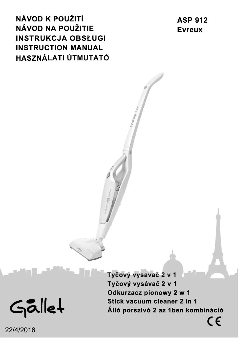 Imagen de la primera página del manual del dispositivo ASP 912 GALASP912