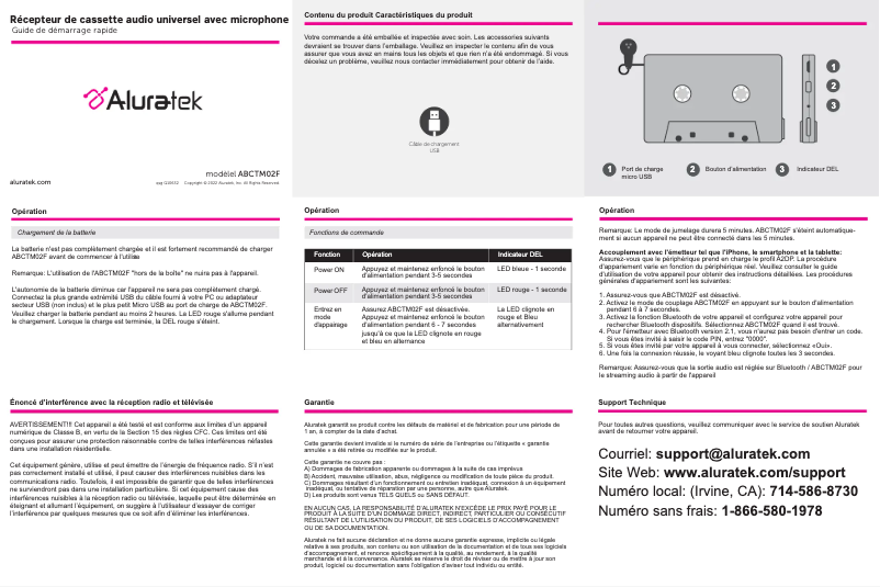 Página 1 del manual Manual de usuario Aluratek ABCTM02F