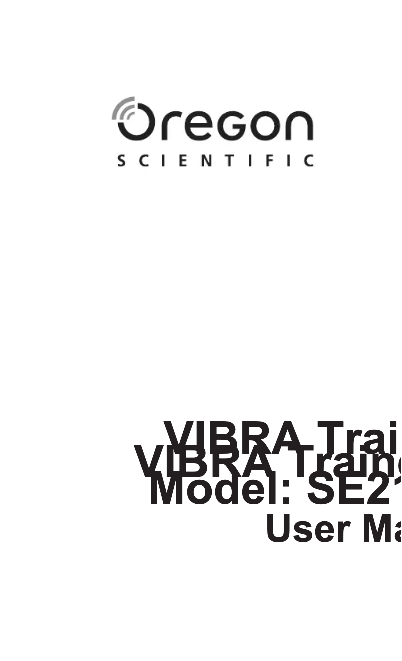 Página 1 del manual Manual de usuario Oregon Scientific SE212