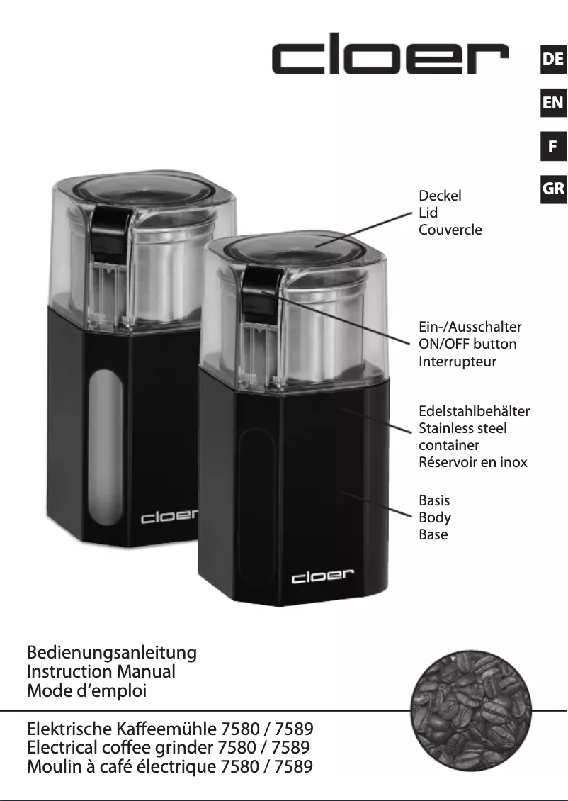 Imagen de la primera página del manual del dispositivo 7589