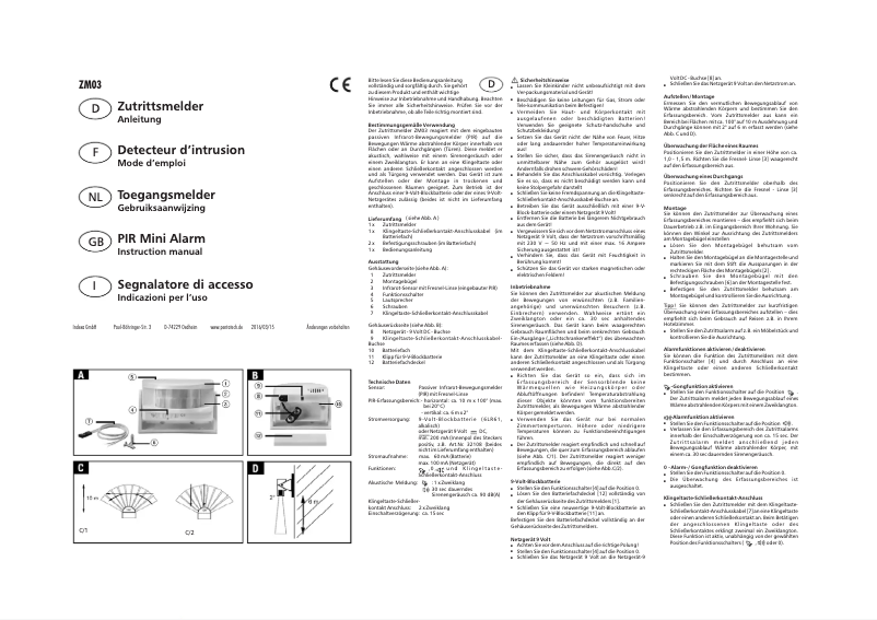 Página nº 1 - Manual de usuario Pentatech ZM03