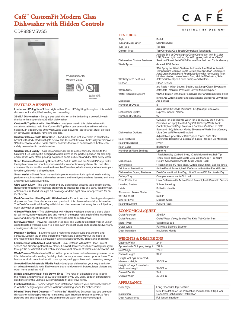 Imagen de la primera página del manual del dispositivo CDP888M5VS5
