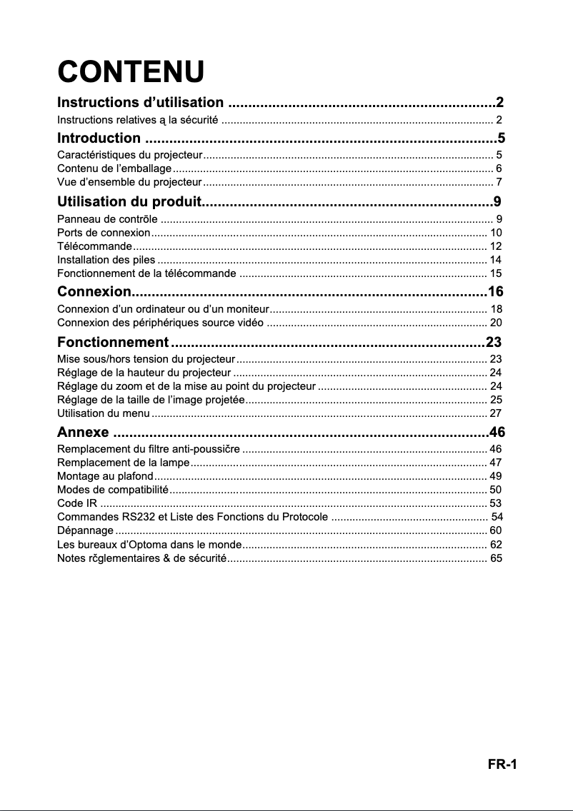 Imagen de la primera página del manual del dispositivo HD36