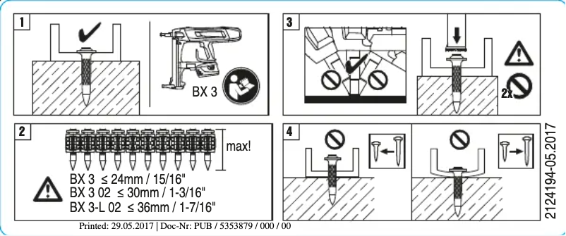 Página 1 del manual Instrucciones / montaje Hilti BX 3-A22