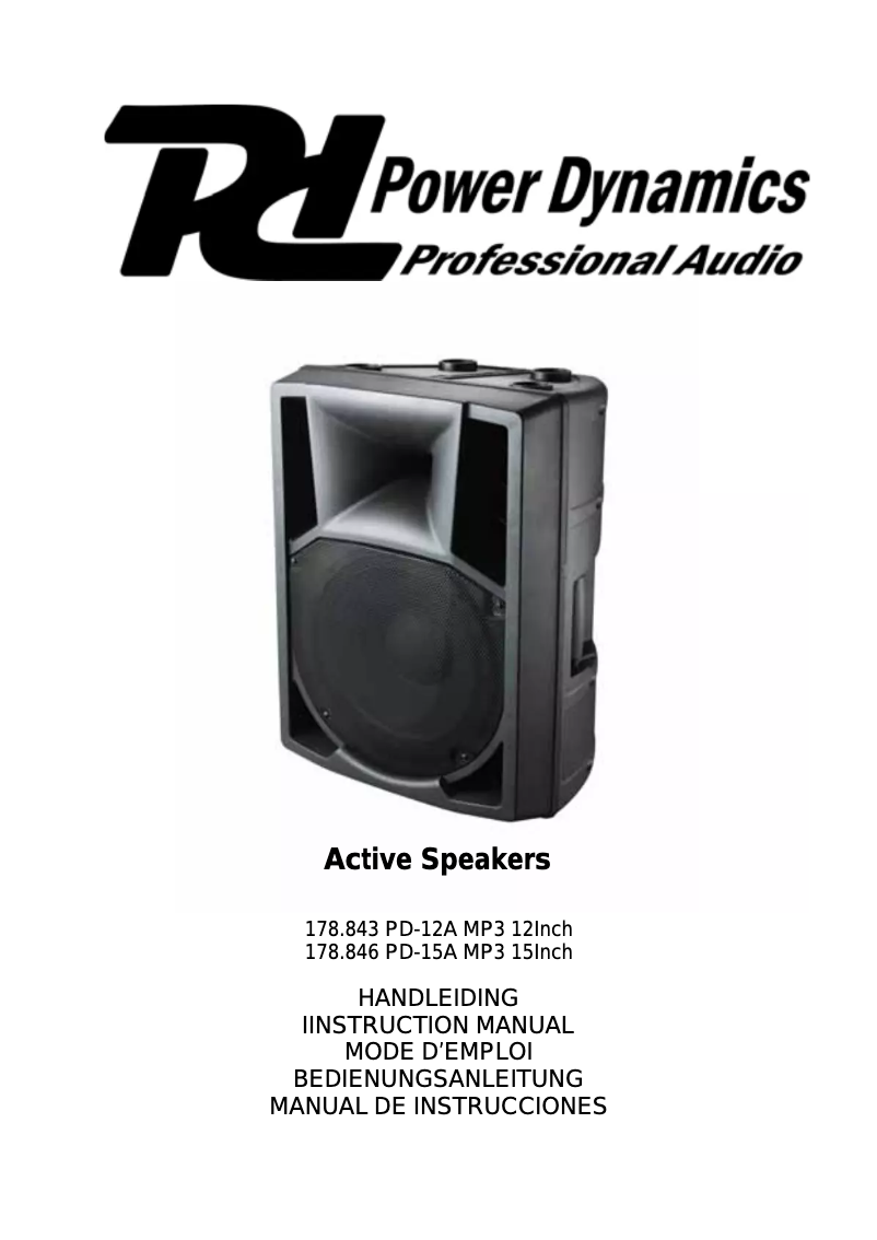 Imagen de la primera página del manual del dispositivo Active Speaker 178.843