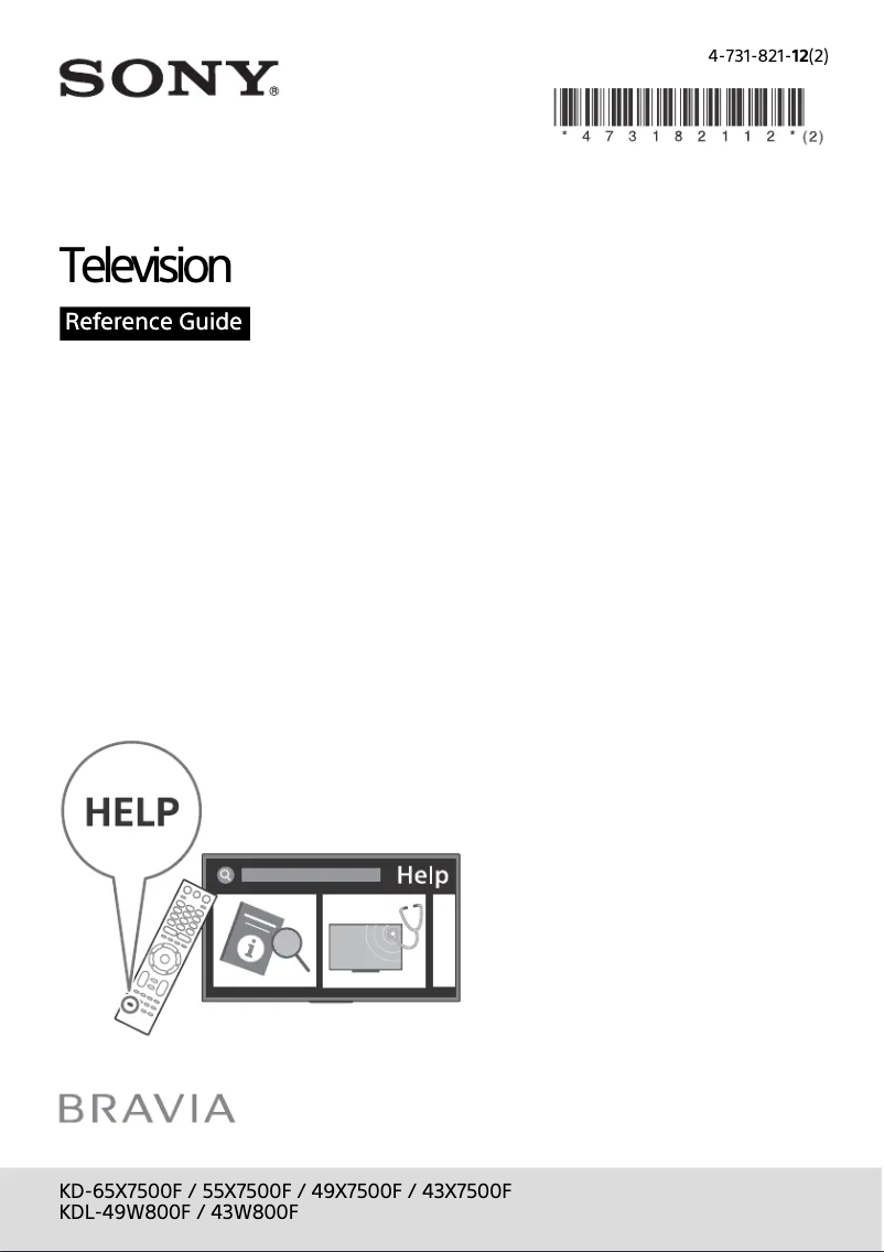 Imagen de la primera página del manual del dispositivo Bravia KD-65X7500F