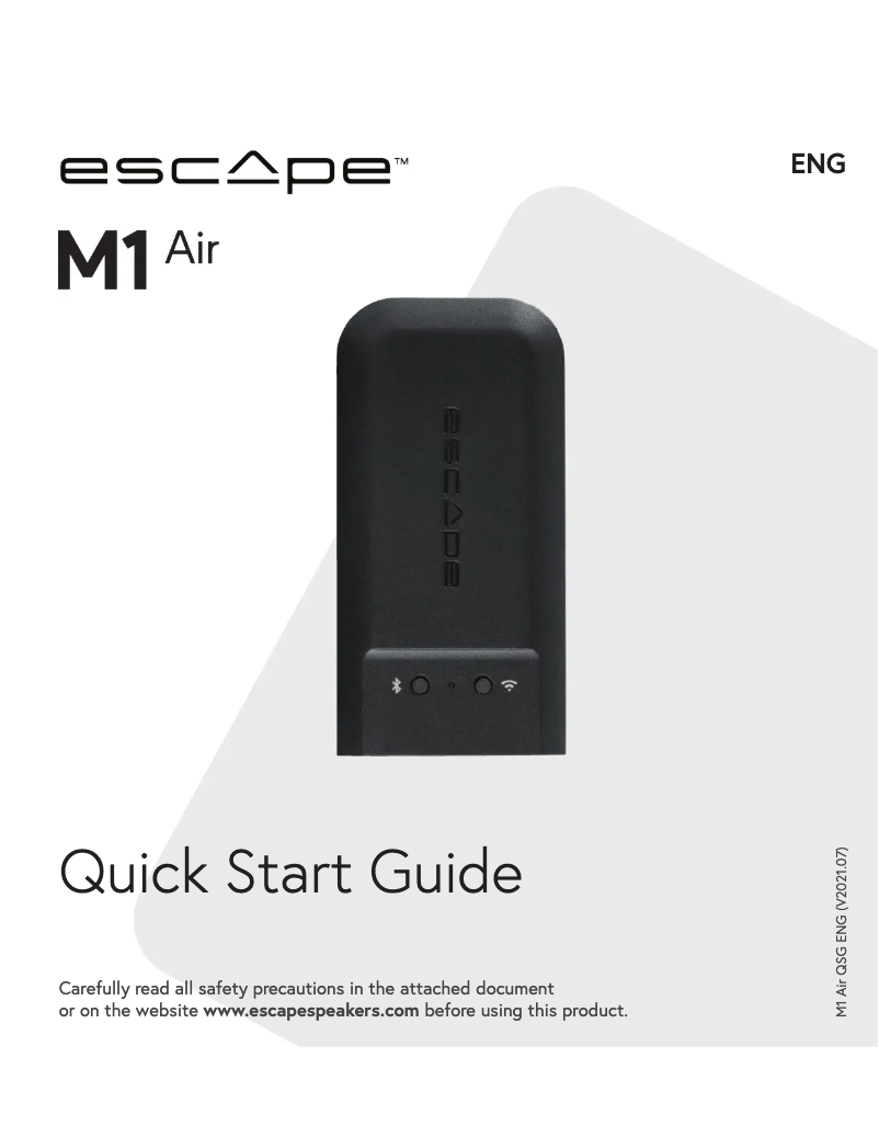 Imagen de la primera página del manual del dispositivo M1 Air