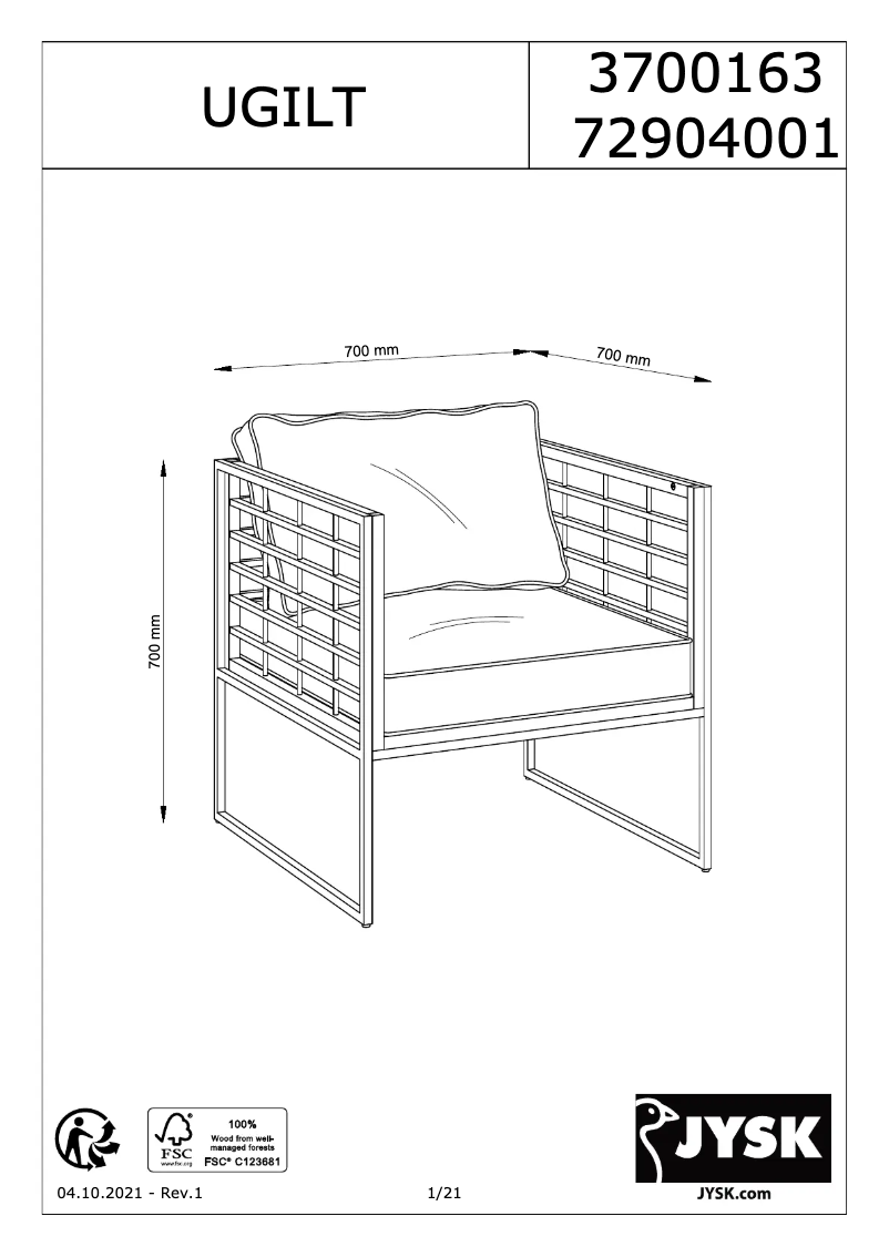 Imagen de la primera página del manual del dispositivo 3700163