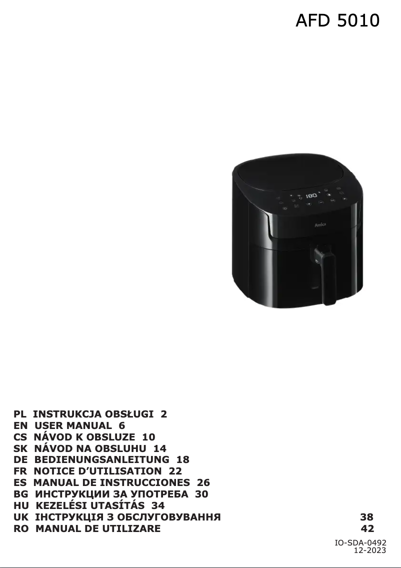 Página nº 1 - Manual de usuario Amica AFD 5010