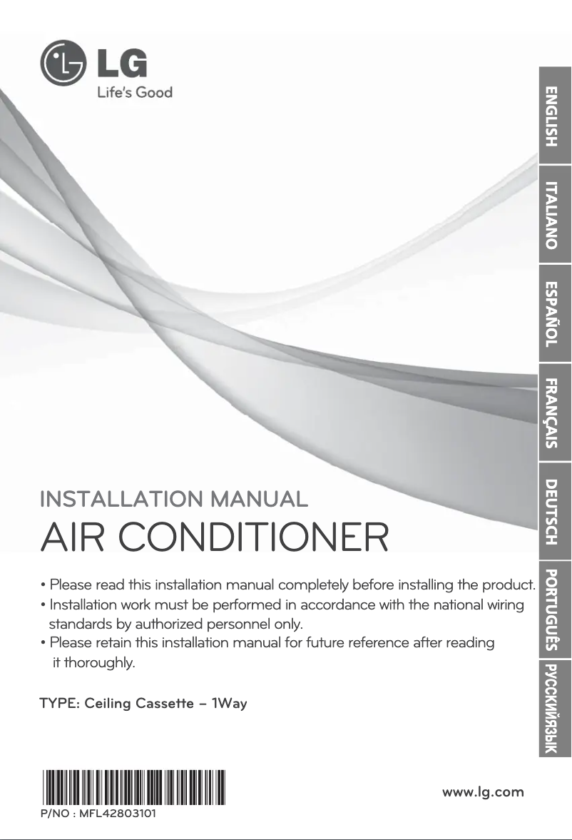 Imagen de la primera página del manual del dispositivo ARNU09GTJA2