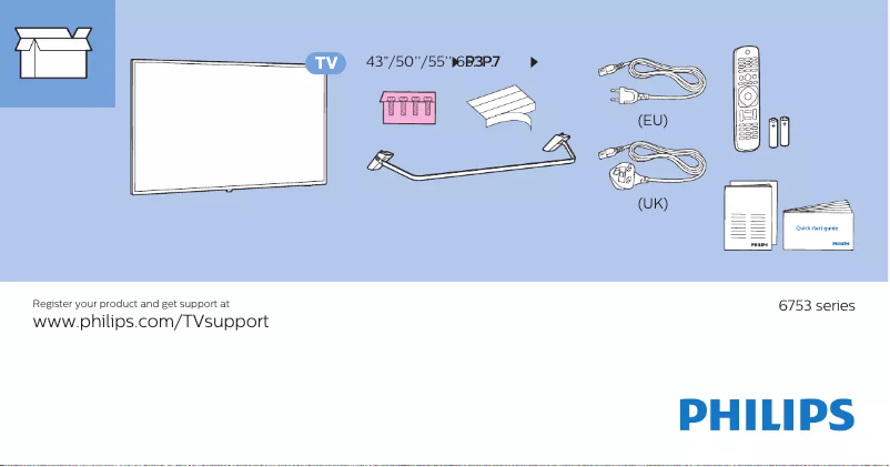 Imagen de la primera página del manual del dispositivo 65PUS6753