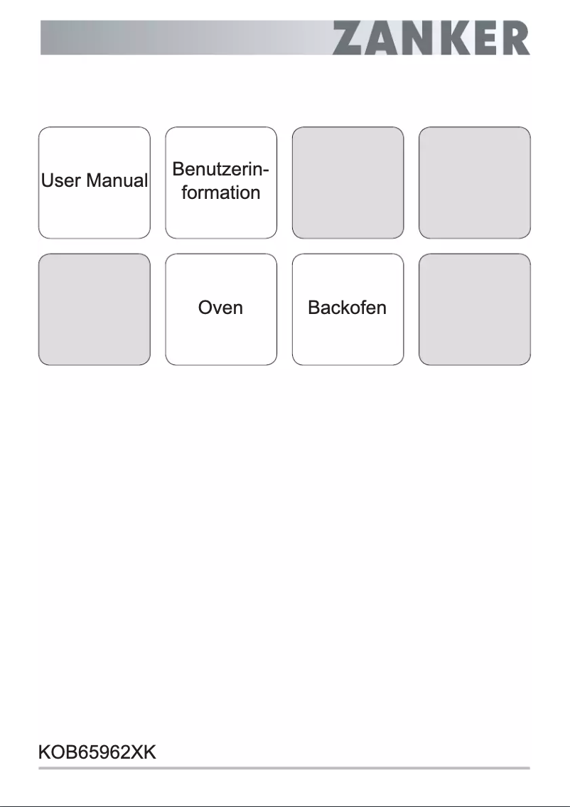 Página 1 del manual Manual de usuario Zanker KOB65962XK