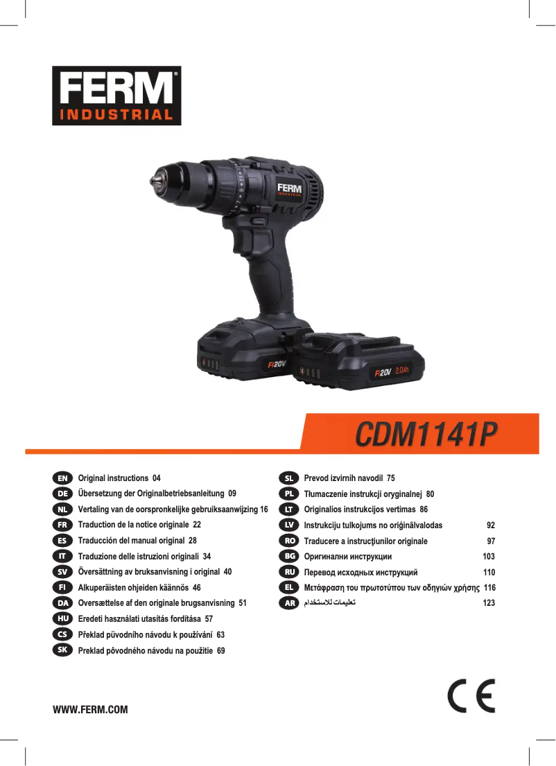 Página 1 del manual Manual de usuario Ferm CDM1141P