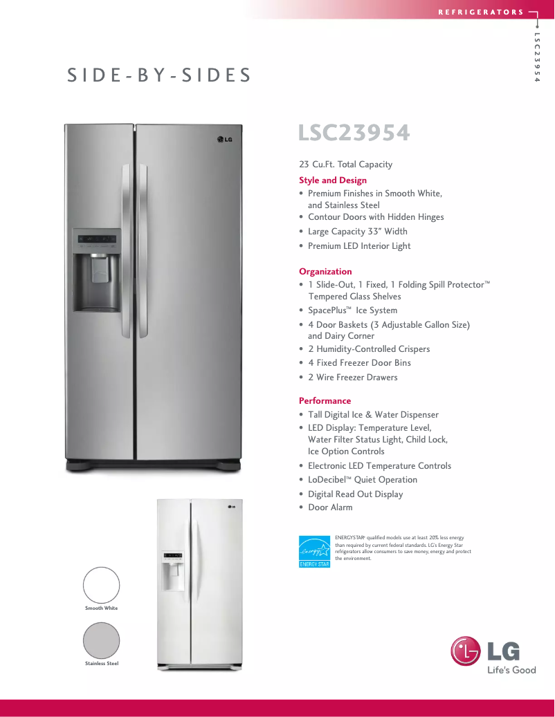 Imagen de la primera página del manual del dispositivo LSC23954SW