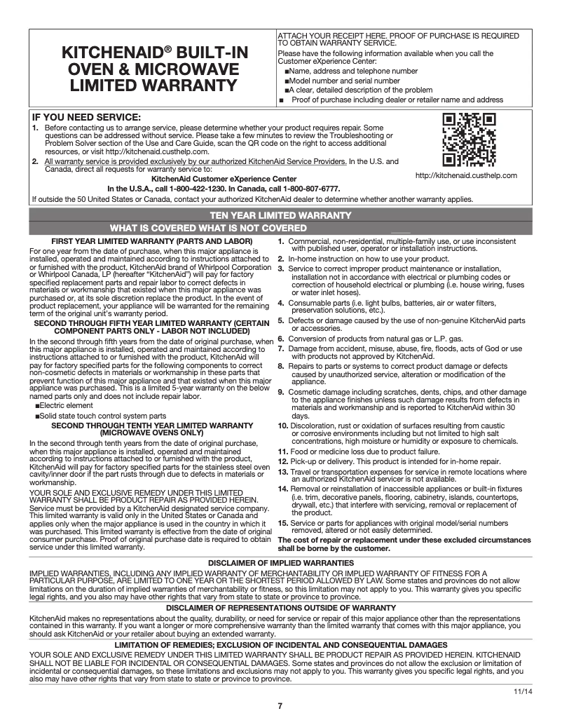 Página nº 1 - Manual de instrucciones KitchenAid KMHP519ESS