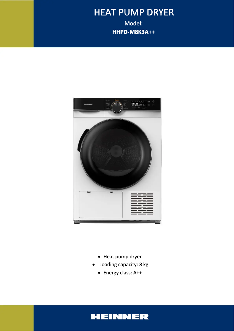 Imagen de la primera página del manual del dispositivo HHPD-M8K3A++