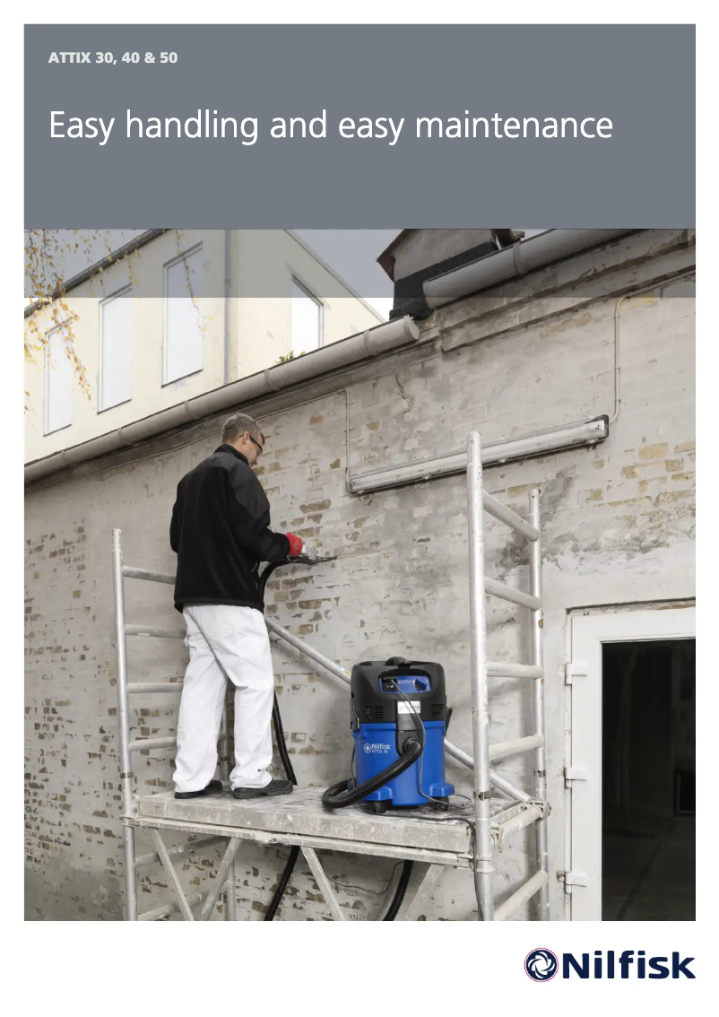 Imagen de la primera página del manual del dispositivo Attix 40-01 PC EC