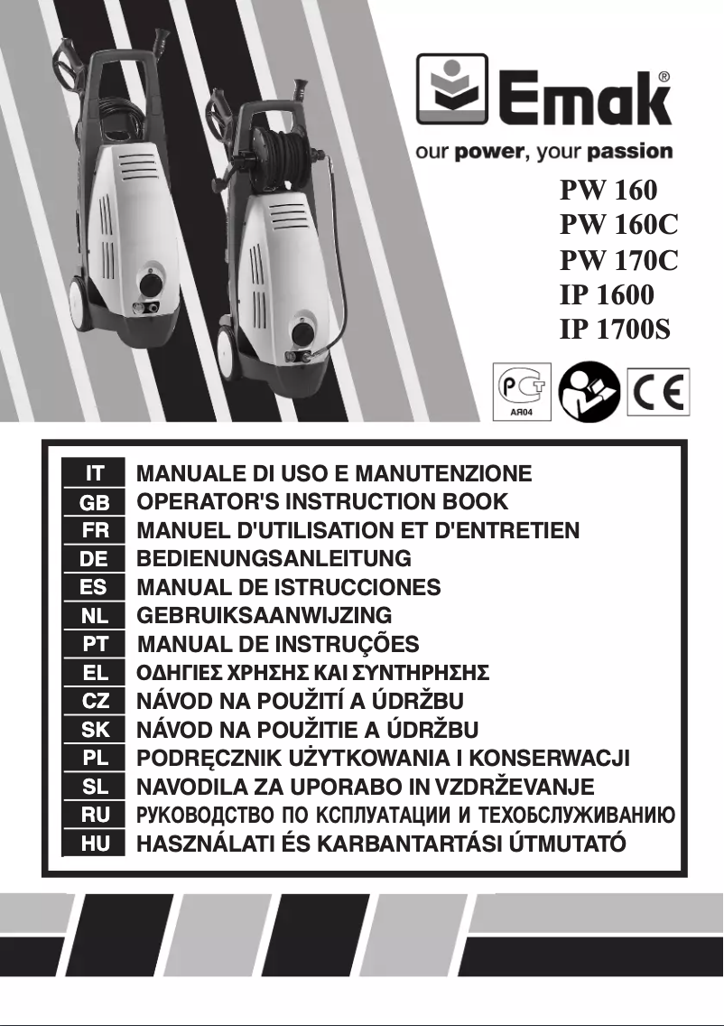 Imagen de la primera página del manual del dispositivo PW 160