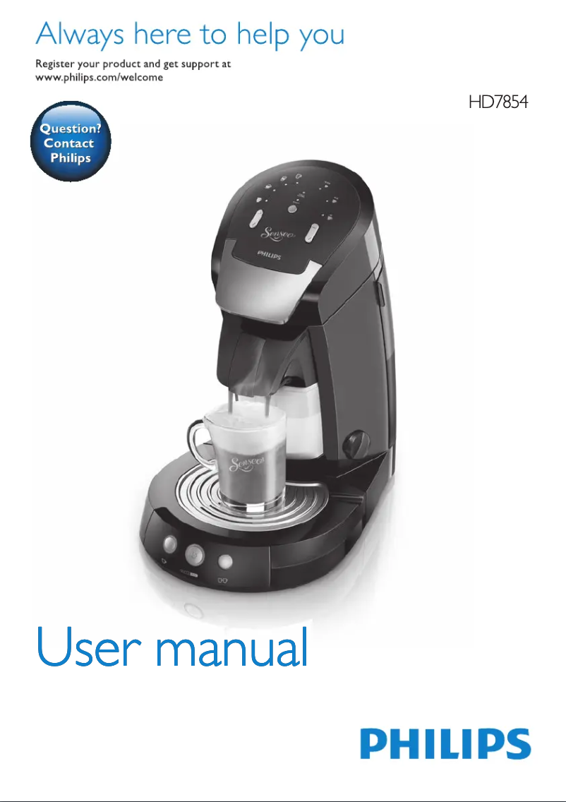 Página 1 del manual Manual de usuario Philips Senseo Latte Select HD7854
