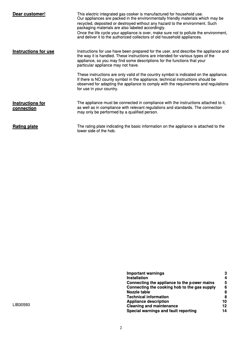 Imagen de la primera página del manual del dispositivo GW65CLB