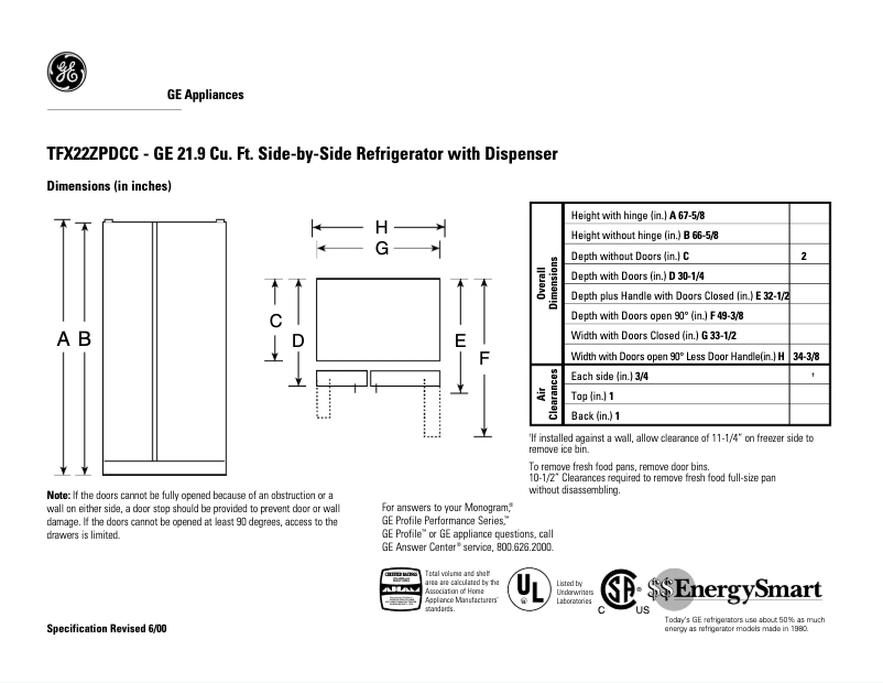 Imagen de la primera página del manual del dispositivo TFX22ZPDCC