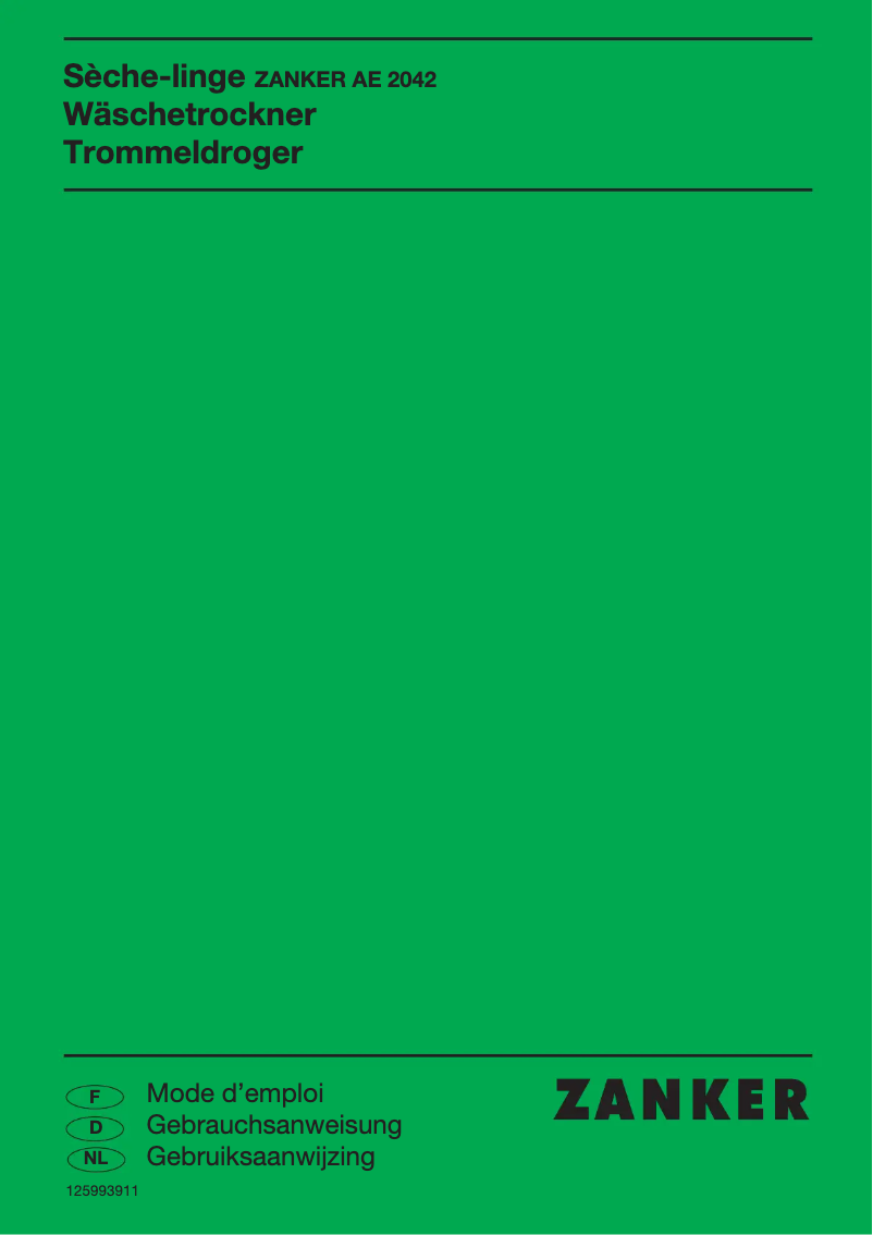 Página 1 del manual Manual de usuario Zanker AE 2042