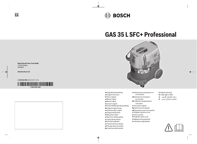 Página nº 1 - Manual de usuario Bosch GAS 35 L SFC+ Professional