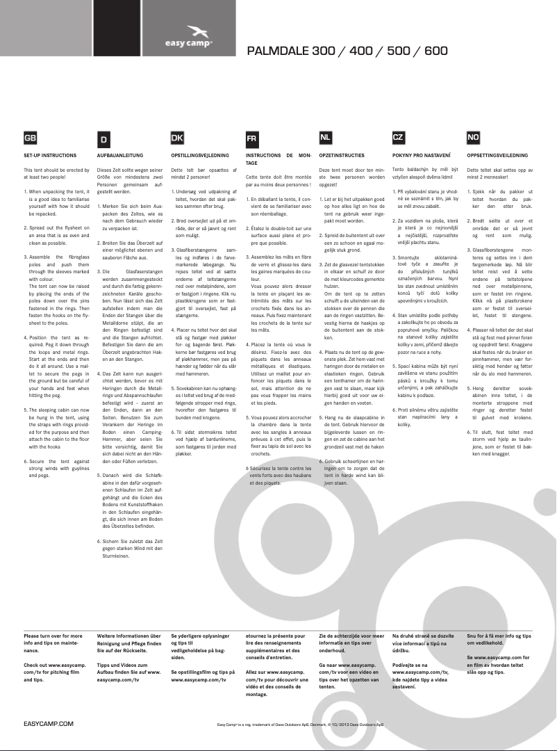 Imagen de la primera página del manual del dispositivo Palmdale 600