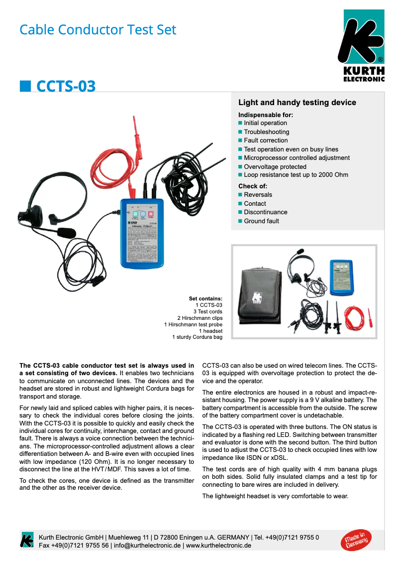 Imagen de la primera página del manual del dispositivo CCTS-03