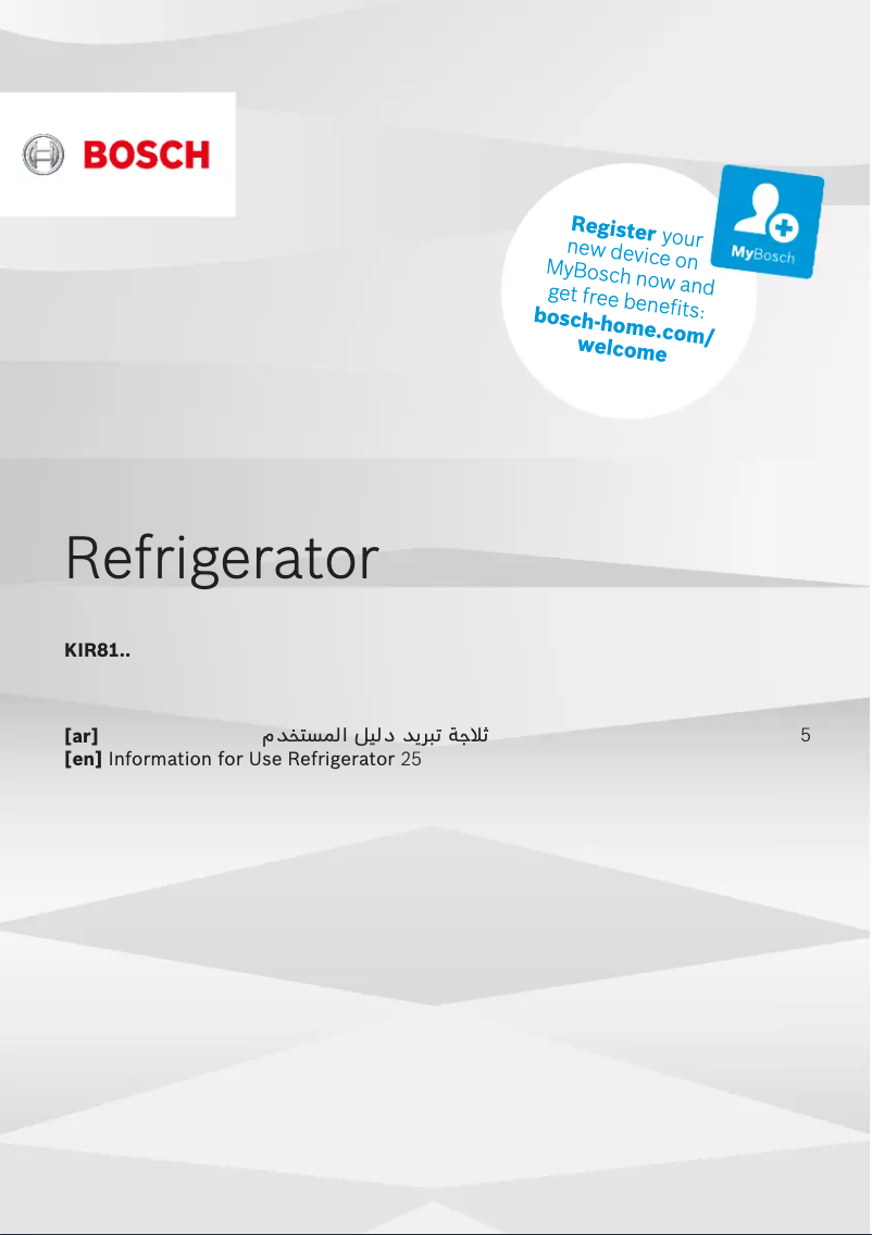 Imagen de la primera página del manual del dispositivo Serie 6 KIR81AFE0G
