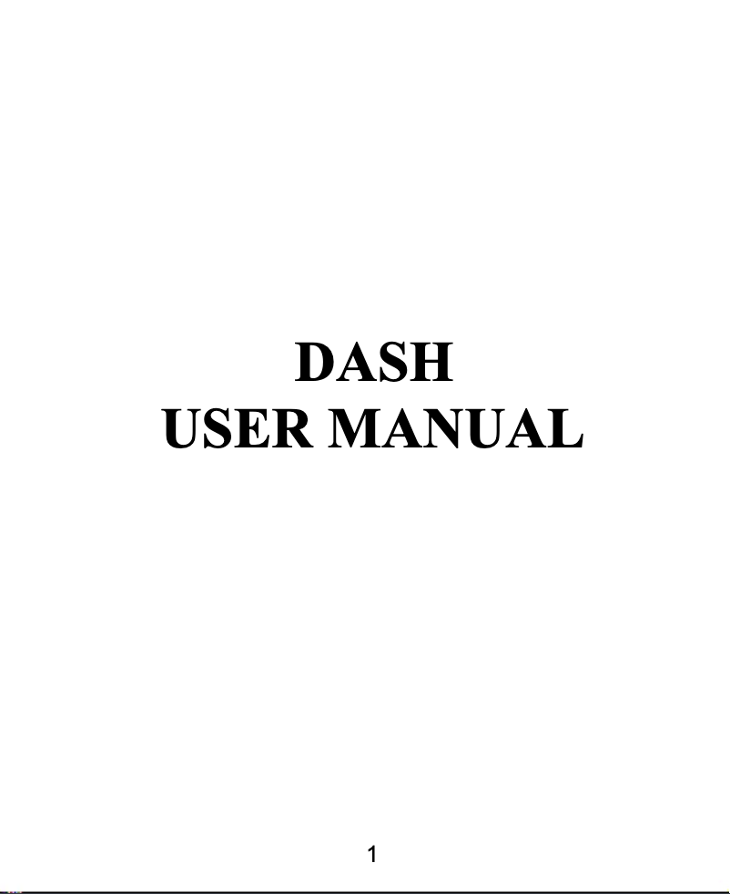 Imagen de la primera página del manual del dispositivo Dash 3.5