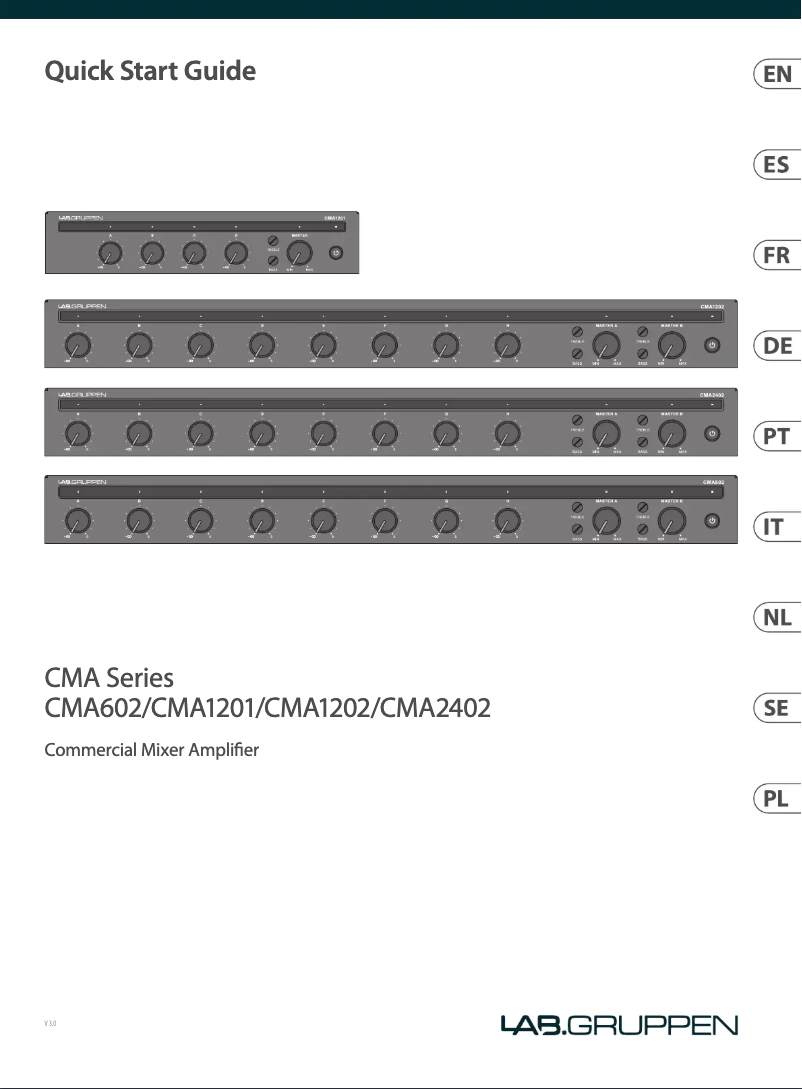Imagen de la primera página del manual del dispositivo CMA1201
